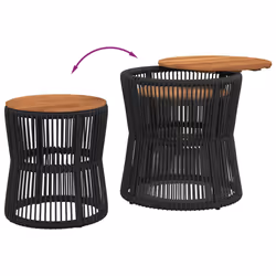 VidaXL 366291 table de jardin Noir, Marron - Vue supplémentaire 7