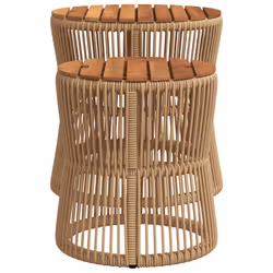 VidaXL 366293 table de jardin Beige, Marron - Vue supplémentaire 5