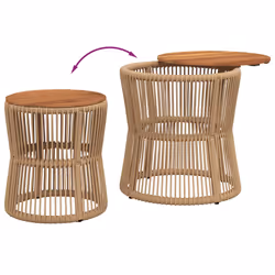 VidaXL 366293 table de jardin Beige, Marron - Vue supplémentaire 7