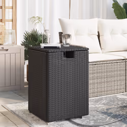 VidaXL 366294 table de jardin Noir