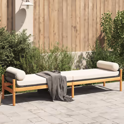 VidaXL 366299 banc de jardin Rotin, Acier, Bois d'acacia