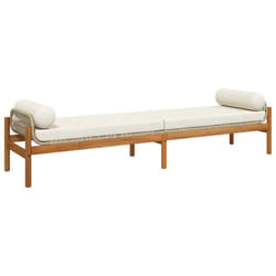 VidaXL 366301 banc de jardin Rotin, Acier, Bois d'acacia