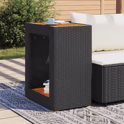 VidaXL 366303 table de jardin Noir, Marron