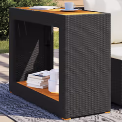 VidaXL 366306 table de jardin Noir, Marron
