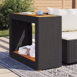 VidaXL 366306 table de jardin Noir, Marron