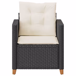 VidaXL 366317 chaise d'extérieur Terrace Siège rembourré Bois d'acacia, Polyuréthane, Acier Crème, Blanc - Vue supplémentaire 4