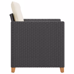 VidaXL 366317 chaise d'extérieur Terrace Siège rembourré Bois d'acacia, Polyuréthane, Acier Crème, Blanc - Vue supplémentaire 5