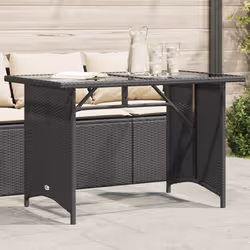 VidaXL 366350 table de jardin Noir
