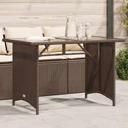 Cette table de jardin avec dessus en verre, conçue avec des lignes épurées et simples, est un excellent choix pour votre jard ...