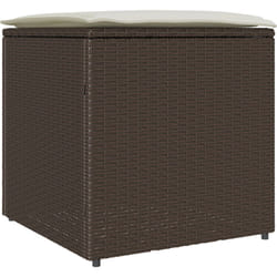 Vidaxl - Coffre de Rangement Extérieur Brun et Crème Rotin Moyen Rangement