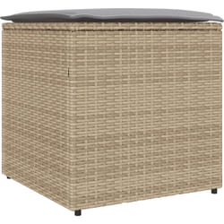 Vidaxl - Coffre de rangement extérieur Beige Rattan synthétique Moyen