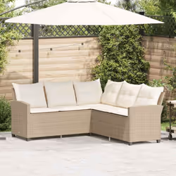 Ce canapé en forme de L est un excellent choix pour les repas en plein air ou pour se détendre dans le jardin, dans l'arrière ...