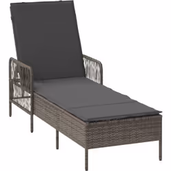 Ce Transat Réglable en Gris et Gris Foncé a vraiment tout pour plaire en termes de style et de confort, te permettant de prof ...