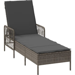 Vidaxl - Transat Gris et gris foncé Rattan pe 157 x 55 x 92 cm Transat