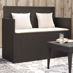 Ce banc de jardin n'est pas seulement un siège d'extérieur, il est aussi parfaite pour garder vos coussins de meubles d'extér ...
