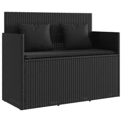 VidaXL 365761 banc de jardin Rotin, Acier