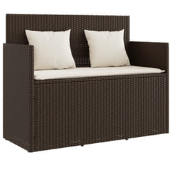 VidaXL 365762 banc de jardin Rotin, Acier