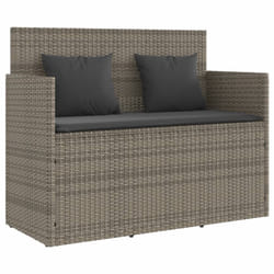VidaXL 365763 banc de jardin Rotin, Acier