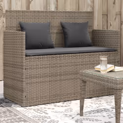 VidaXL 365763 banc de jardin Rotin, Acier