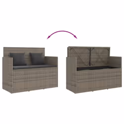 VidaXL 365763 banc de jardin Rotin, Acier - Vue supplémentaire 7