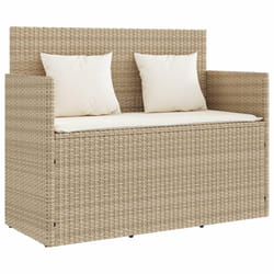 VidaXL 365764 banc de jardin Rotin, Acier