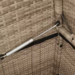 VidaXL 365764 banc de jardin Rotin, Acier - Vue supplémentaire 8