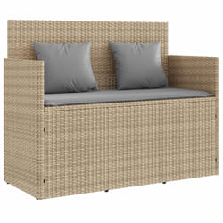 VidaXL 365765 banc de jardin Rotin, Acier