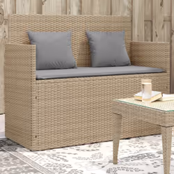 VidaXL 365765 banc de jardin Rotin, Acier