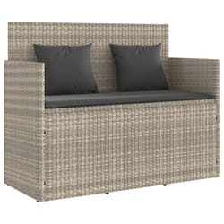 VidaXL 365766 banc de jardin Rotin, Acier