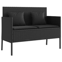 VidaXL 365771 banc de jardin Rotin, Acier