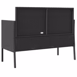 VidaXL 365771 banc de jardin Rotin, Acier - Vue supplémentaire 6