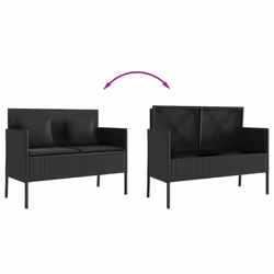 VidaXL 365771 banc de jardin Rotin, Acier - Vue supplémentaire 7