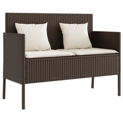VidaXL 365772 banc de jardin Rotin, Acier