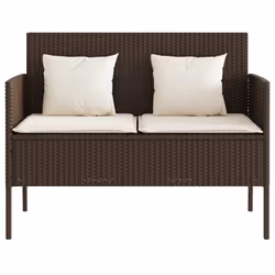 VidaXL 365772 banc de jardin Rotin, Acier - Vue supplémentaire 4