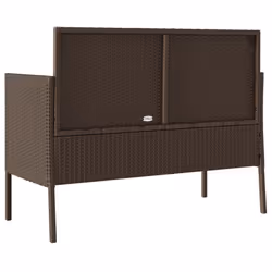 VidaXL 365772 banc de jardin Rotin, Acier - Vue supplémentaire 6
