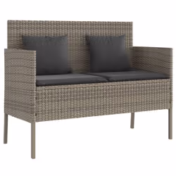 VidaXL 365773, Gris foncé, Rotin, Acier, 110 kg, Adultes et enfants, 1130 mm, 610 mm