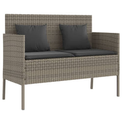 VidaXL 365773 banc de jardin Rotin, Acier