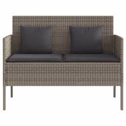 VidaXL 365773 banc de jardin Rotin, Acier - Vue supplémentaire 4