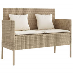 VidaXL 365774 banc de jardin Rotin, Acier