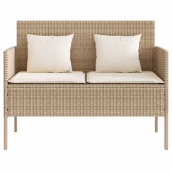 VidaXL 365774 banc de jardin Rotin, Acier - Vue supplémentaire 4