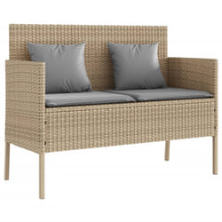 VidaXL 365775 banc de jardin Rotin, Acier
