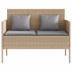 VidaXL 365775 banc de jardin Rotin, Acier - Vue supplémentaire 4