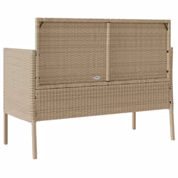 VidaXL 365775 banc de jardin Rotin, Acier - Vue supplémentaire 6
