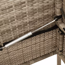 VidaXL 365775 banc de jardin Rotin, Acier - Vue supplémentaire 8