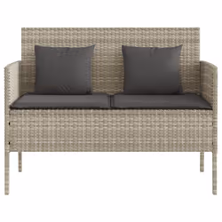 VidaXL 365776 banc de jardin Rotin, Acier - Vue supplémentaire 4