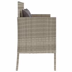 VidaXL 365776 banc de jardin Rotin, Acier - Vue supplémentaire 5