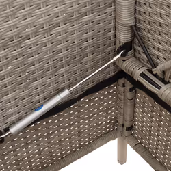 VidaXL 365776 banc de jardin Rotin, Acier - Vue supplémentaire 8