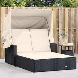 VidaXL 365806 chaise d'extérieur Linge Siège rembourré Polyuréthane, Acier Crème, Blanc