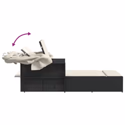 VidaXL 365806 chaise d'extérieur Linge Siège rembourré Polyuréthane, Acier Crème, Blanc - Vue supplémentaire 8