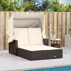 VidaXL 365808 chaise d'extérieur Linge Siège rembourré Polyuréthane, Acier Crème, Blanc